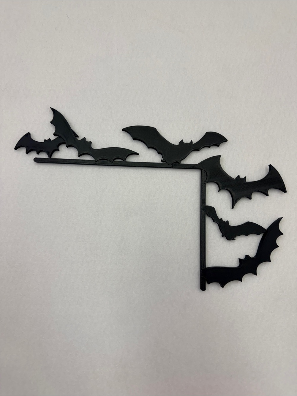 Black Bat Corner Wall Decor - Home Accent